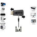 1080P HDMI para VGA com adaptador de adaptador de áudio Compatível com computador